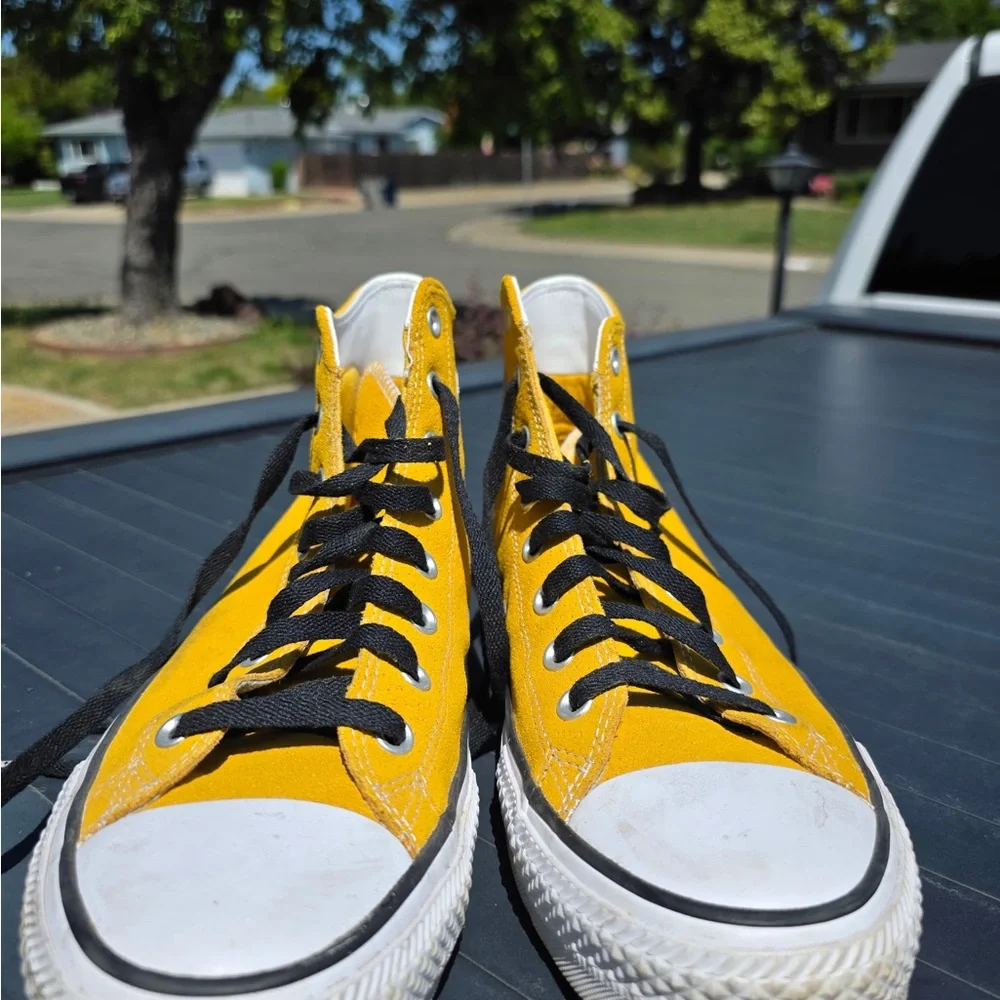 Converse  Yellow High-Top Sneakers - Picture 3 of 3